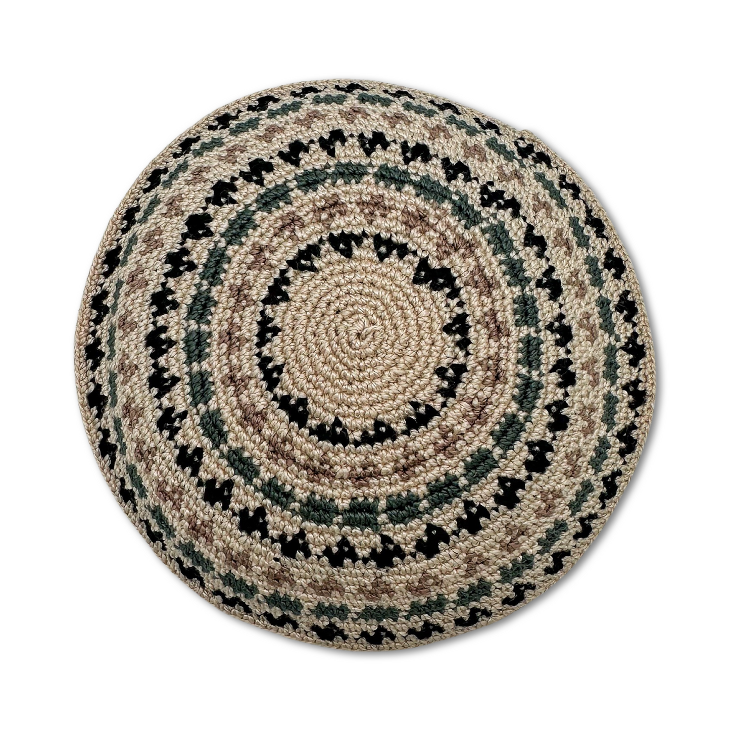 Beige Cotton Hand Made Kippah