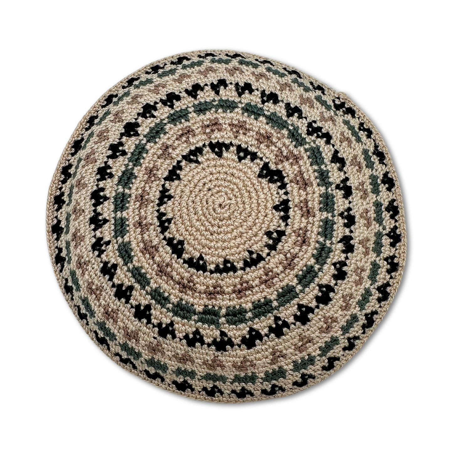 Beige Cotton Hand Made Kippah