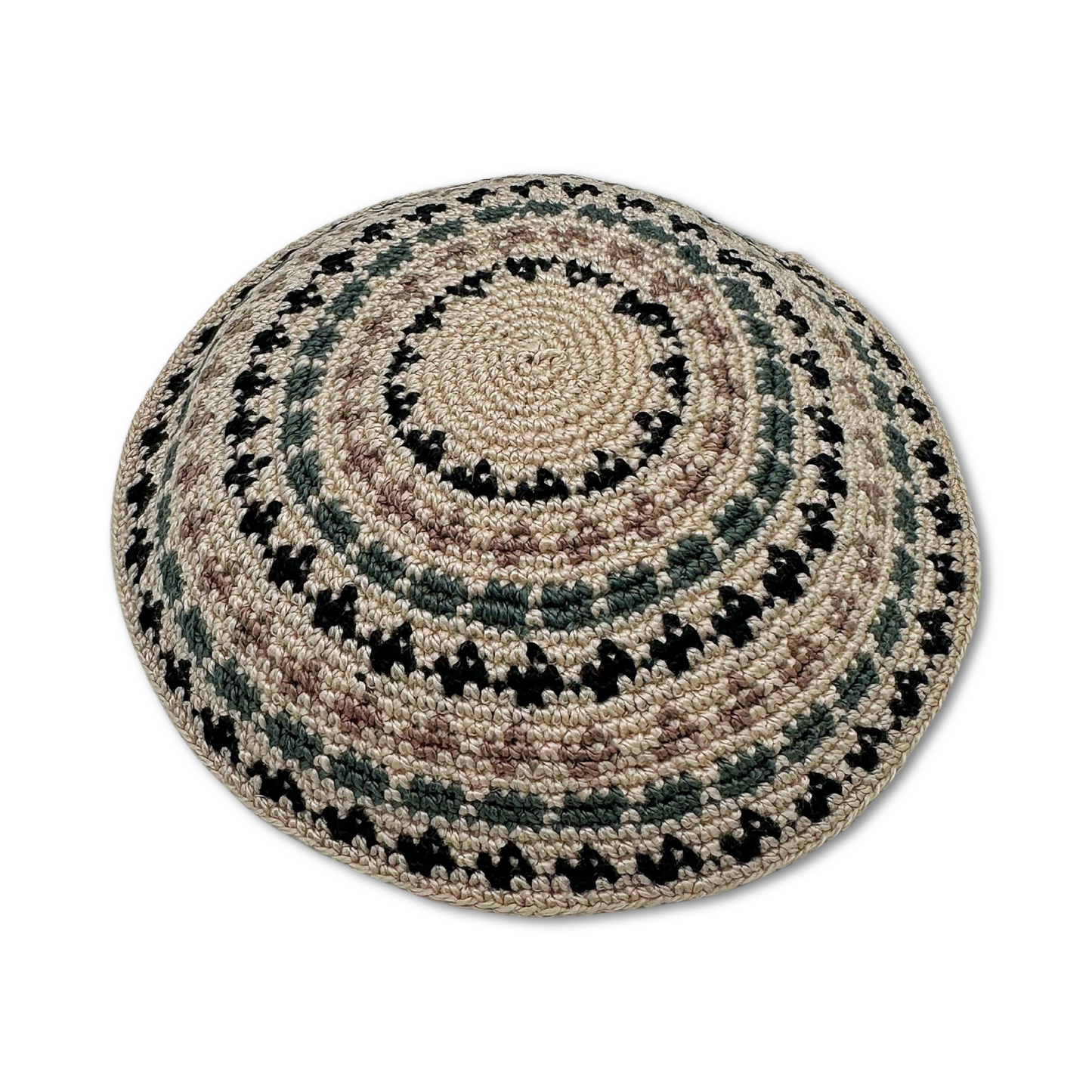 Beige Cotton Hand Made Kippah