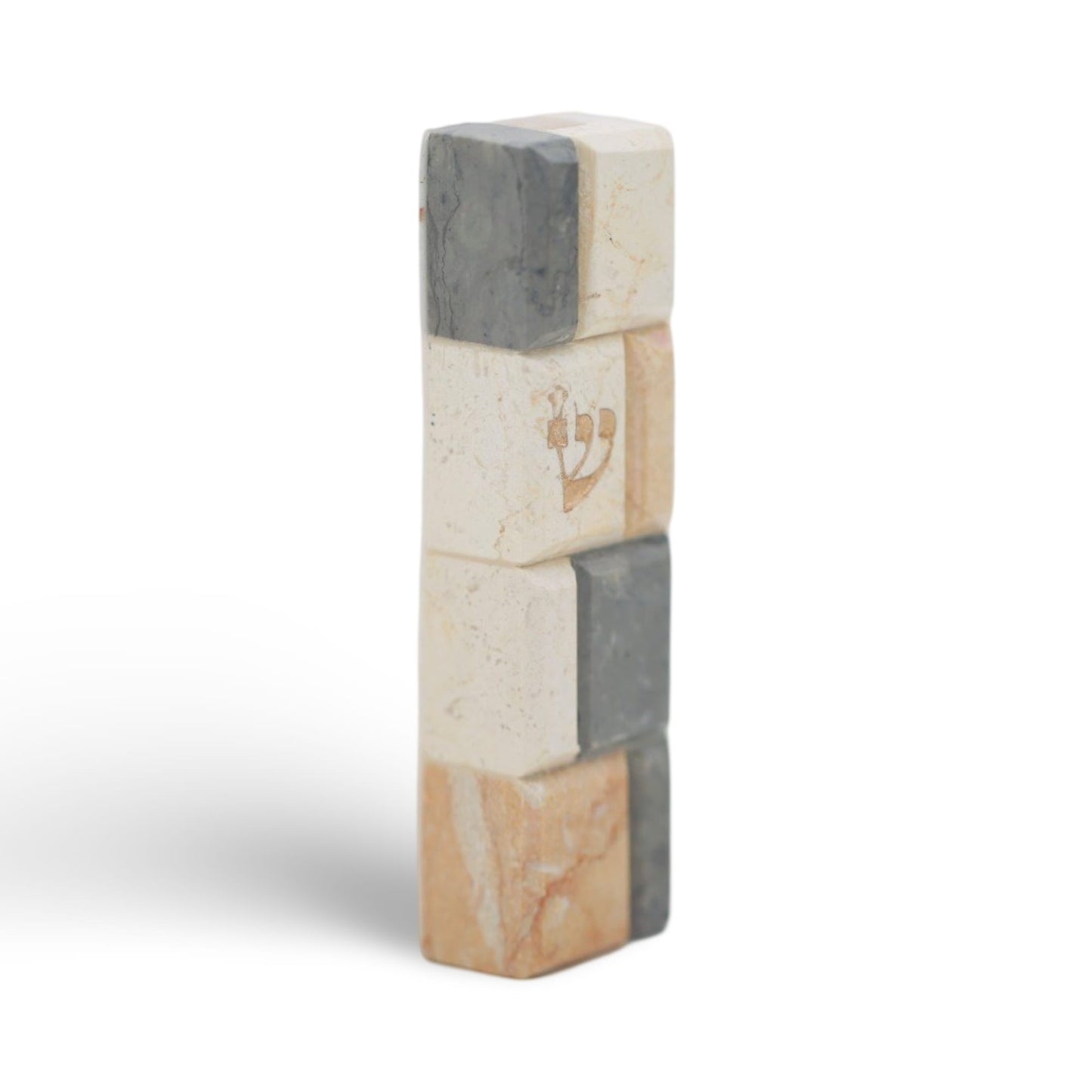 Jerusalem Stone Mezuzah case in solid colors