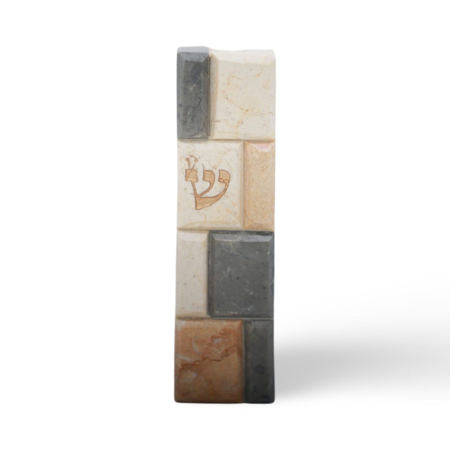 Jerusalem Stone Mezuzah case in solid colors