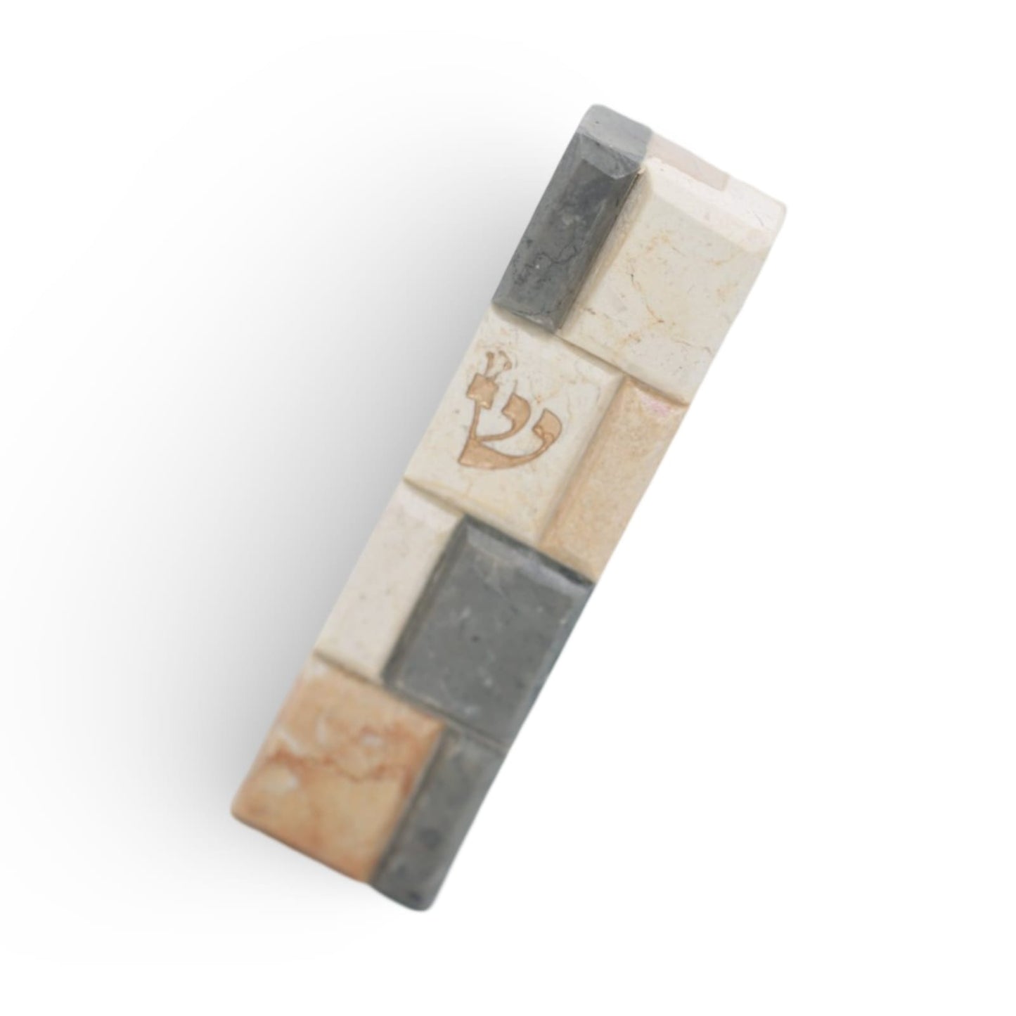 Jerusalem Stone Mezuzah case in solid colors