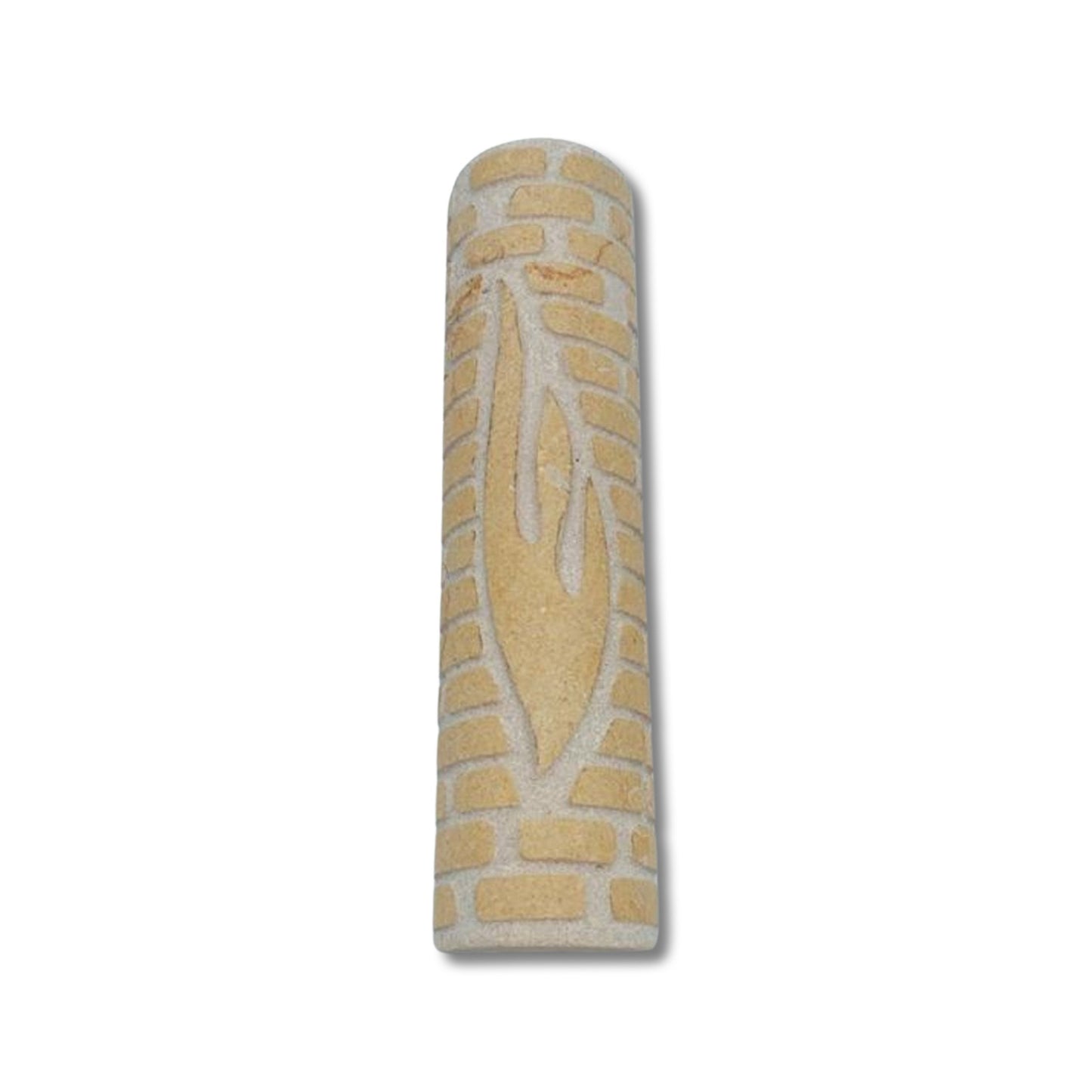 Fire Shin Jerusalem Stone Mezuzah