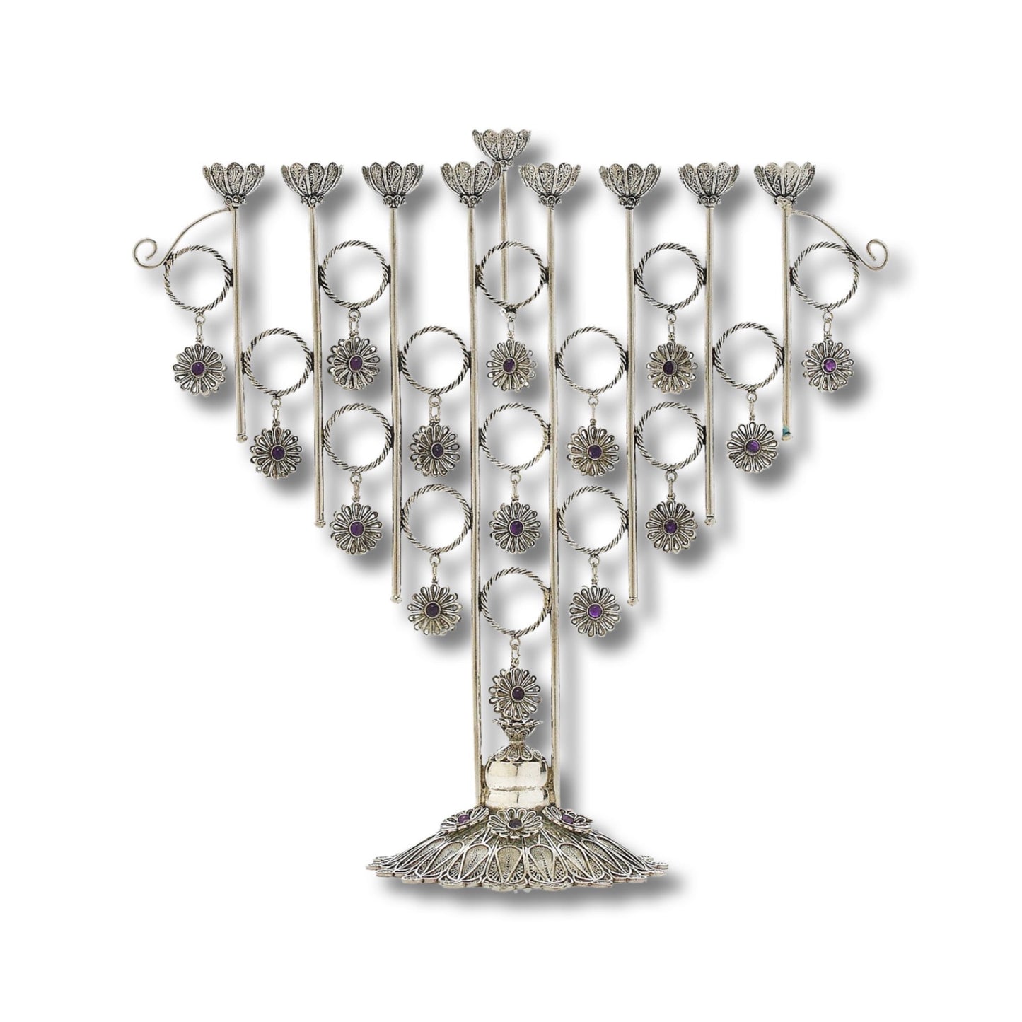 Big Sterling Silver Hanukkah Menorah