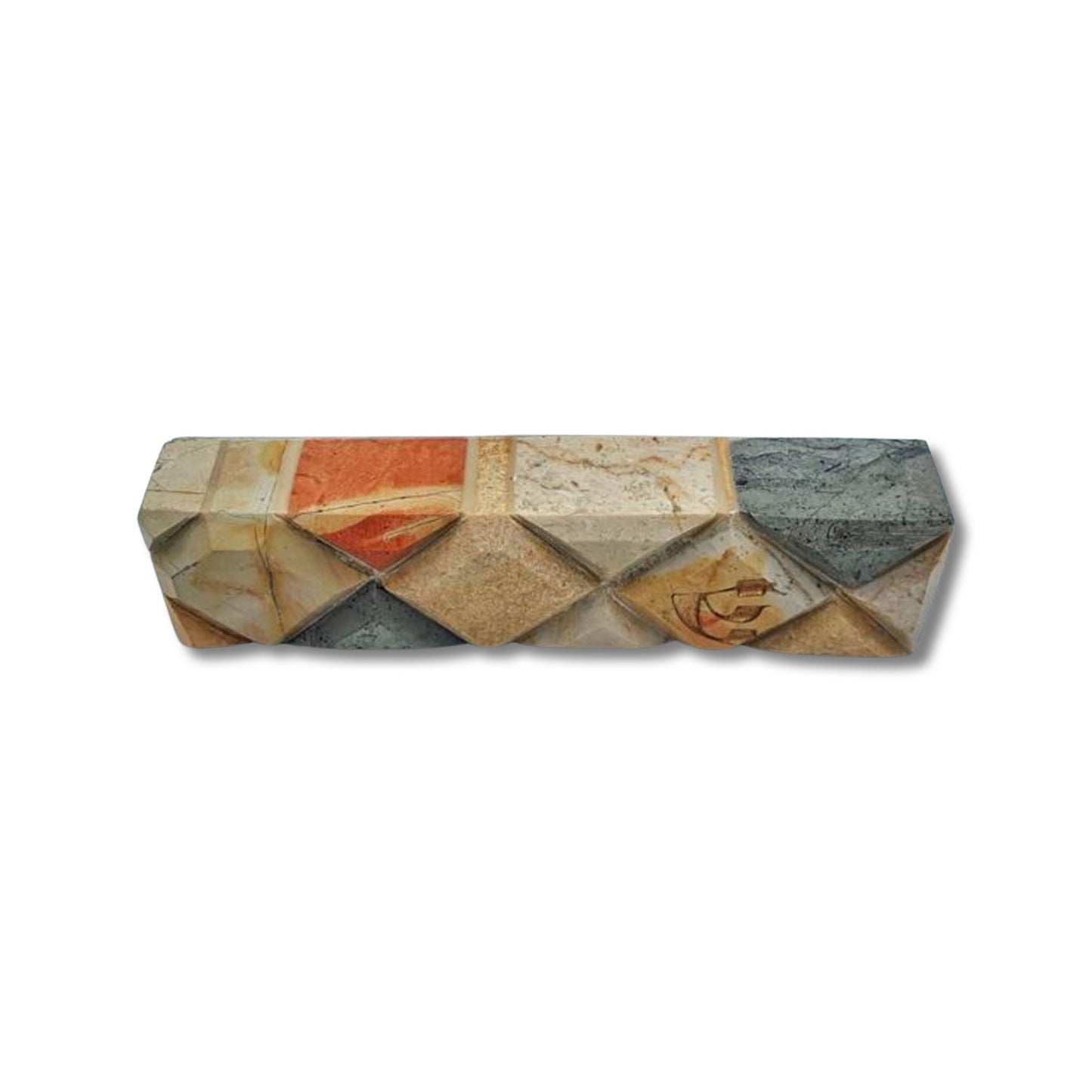 Colorful Jerusalem Stone Mezuzah case