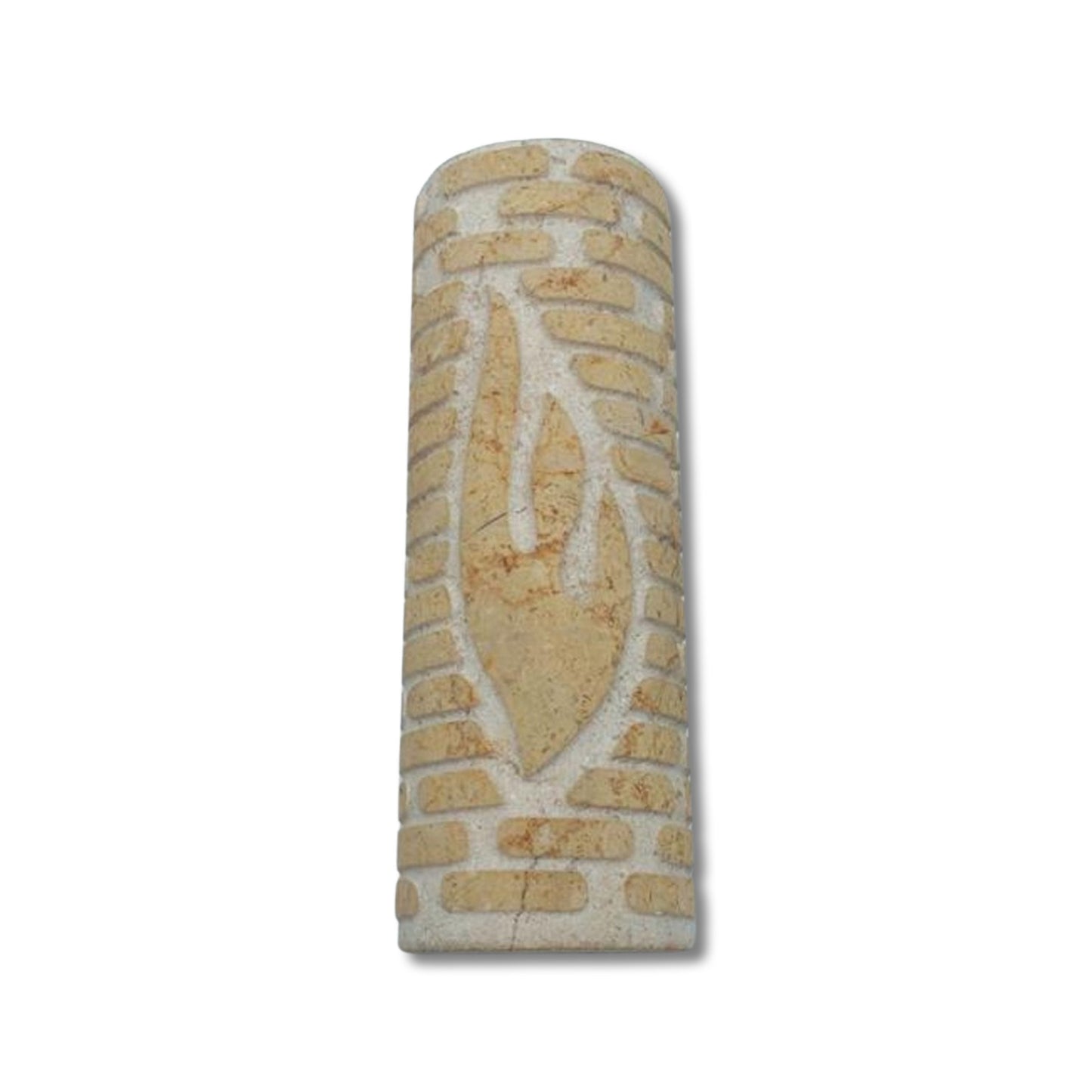 Fire Shin Jerusalem Stone Mezuzah