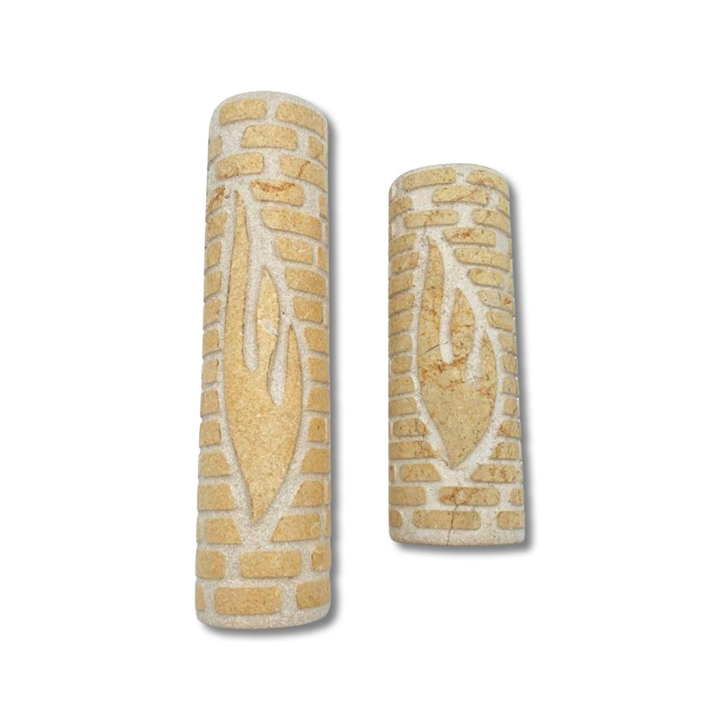 Fire Shin Jerusalem Stone Mezuzah