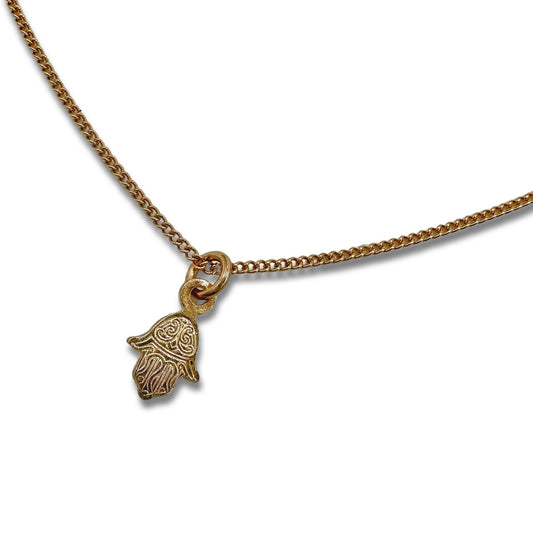 Mini Sterling Silver/Gold Filled Hamsa Necklace/Pendant