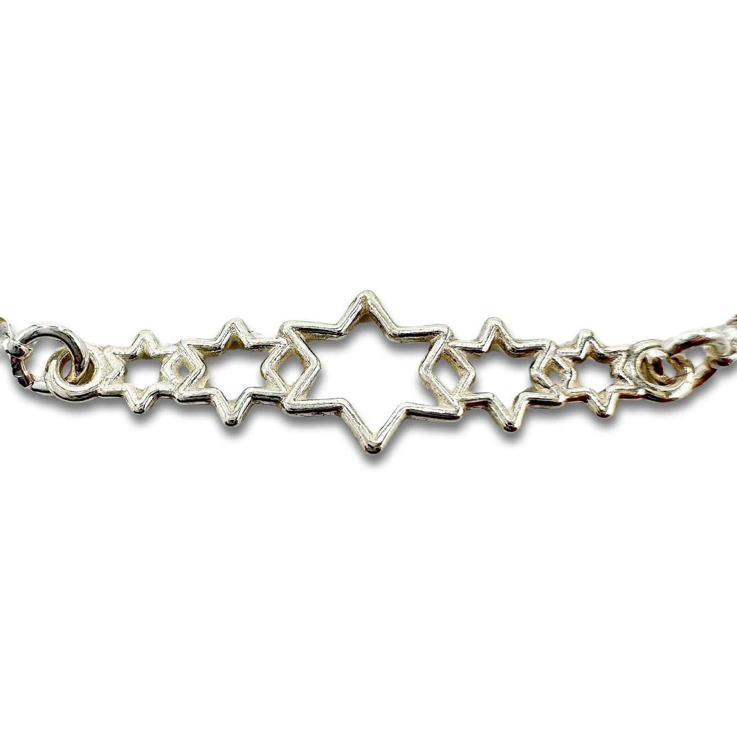 Silver Star of David Bracelet