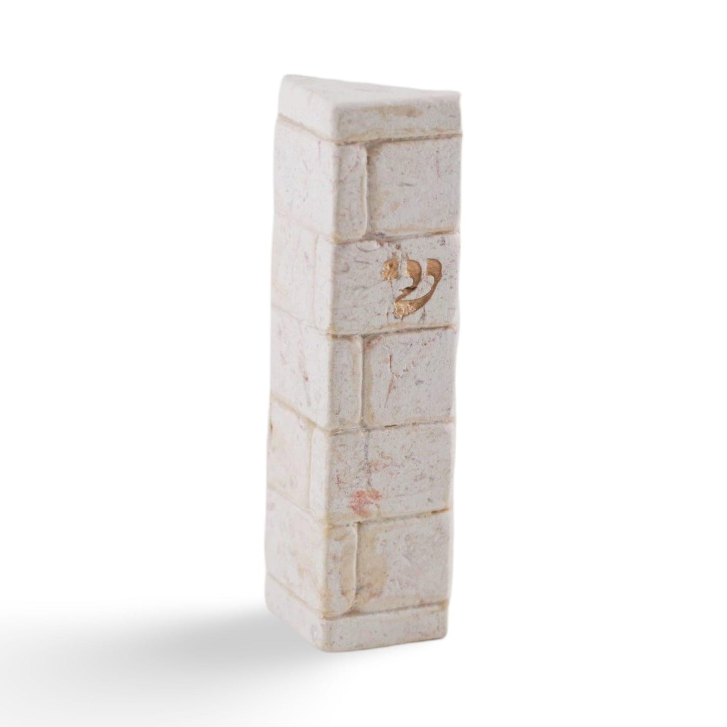 Triangle Jerusalem Stone Mezuzah