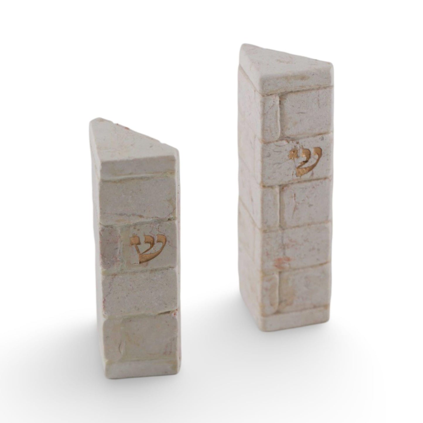 Triangle Jerusalem Stone Mezuzah