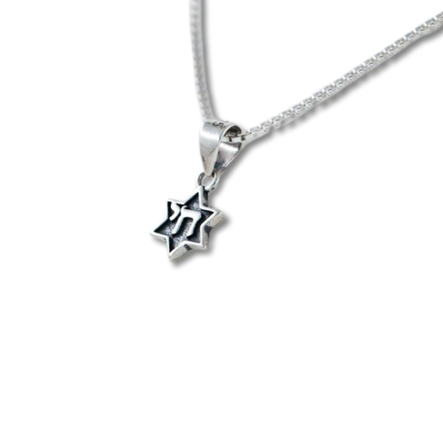 Sterling Silver Chai Star of David