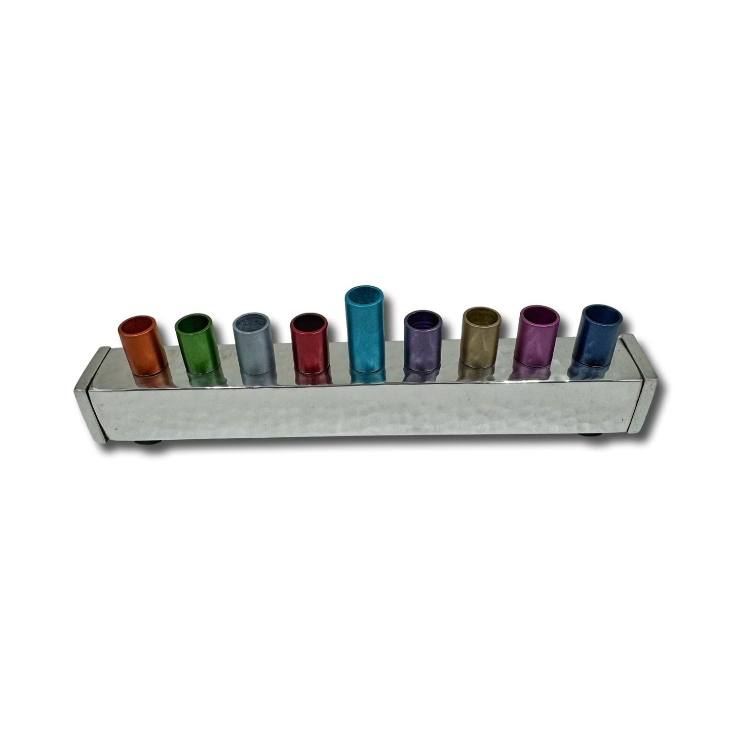 Colorful Aluminum Menorah