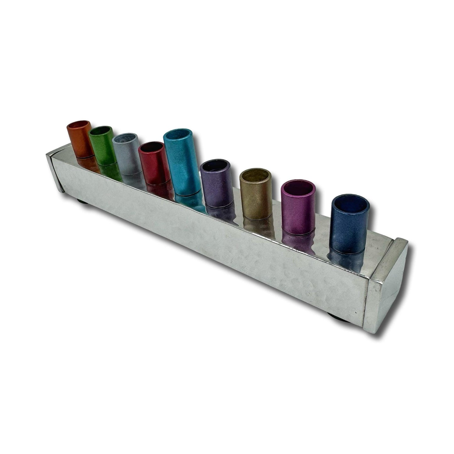 Colorful Aluminum Menorah