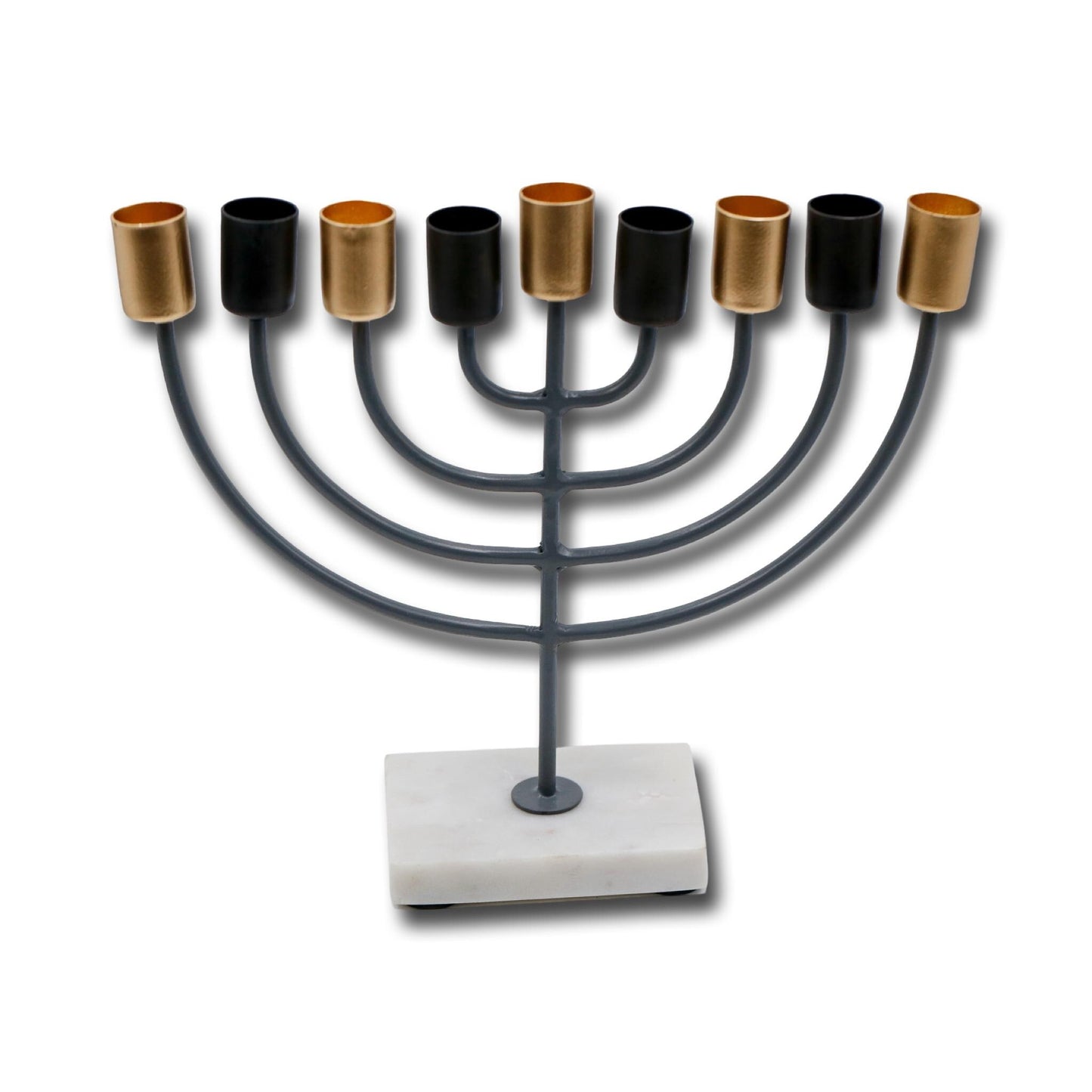 White Marble Base Menorah