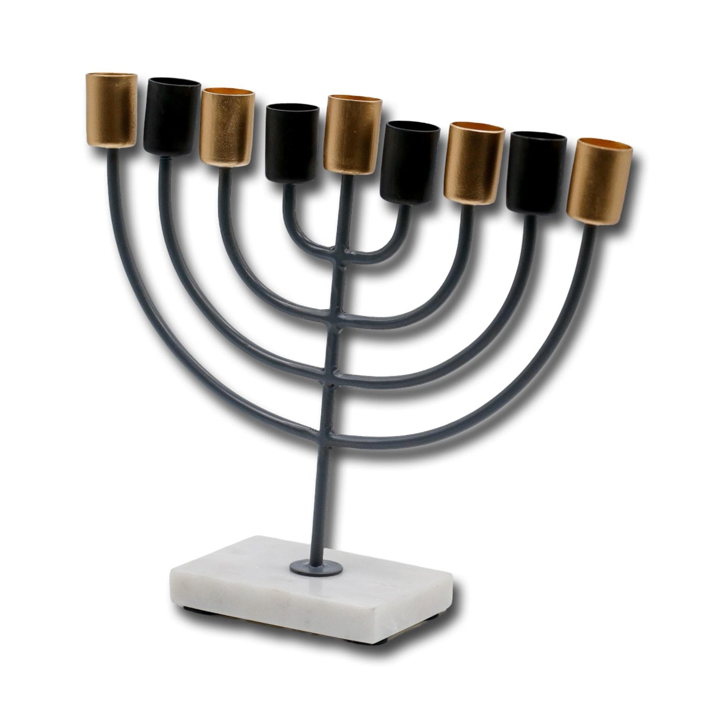 White Marble Base Menorah