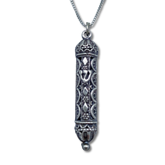 Sterling Silver Mezuzah Necklace/Pendant