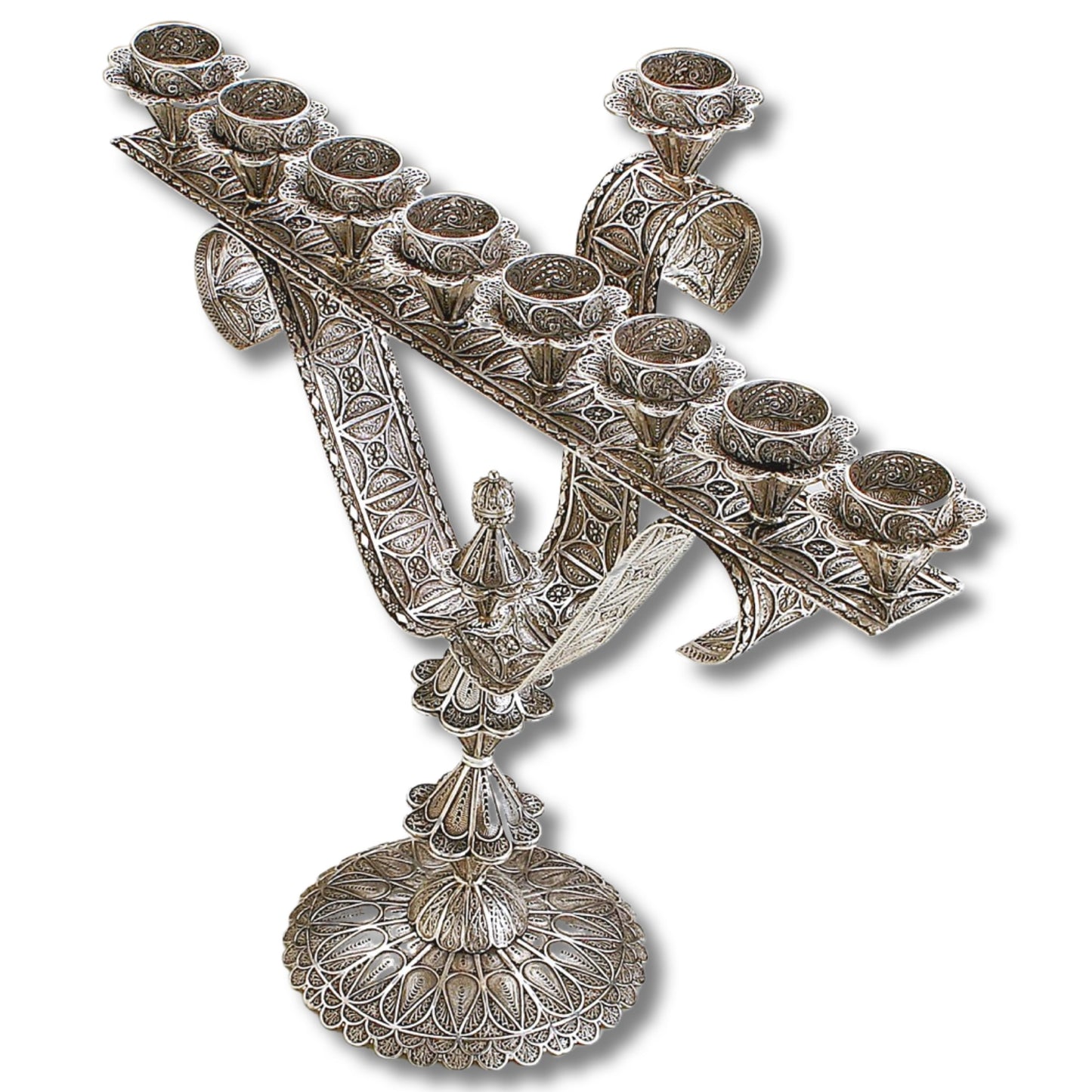 Sterling Silver Hanukkah Menorah