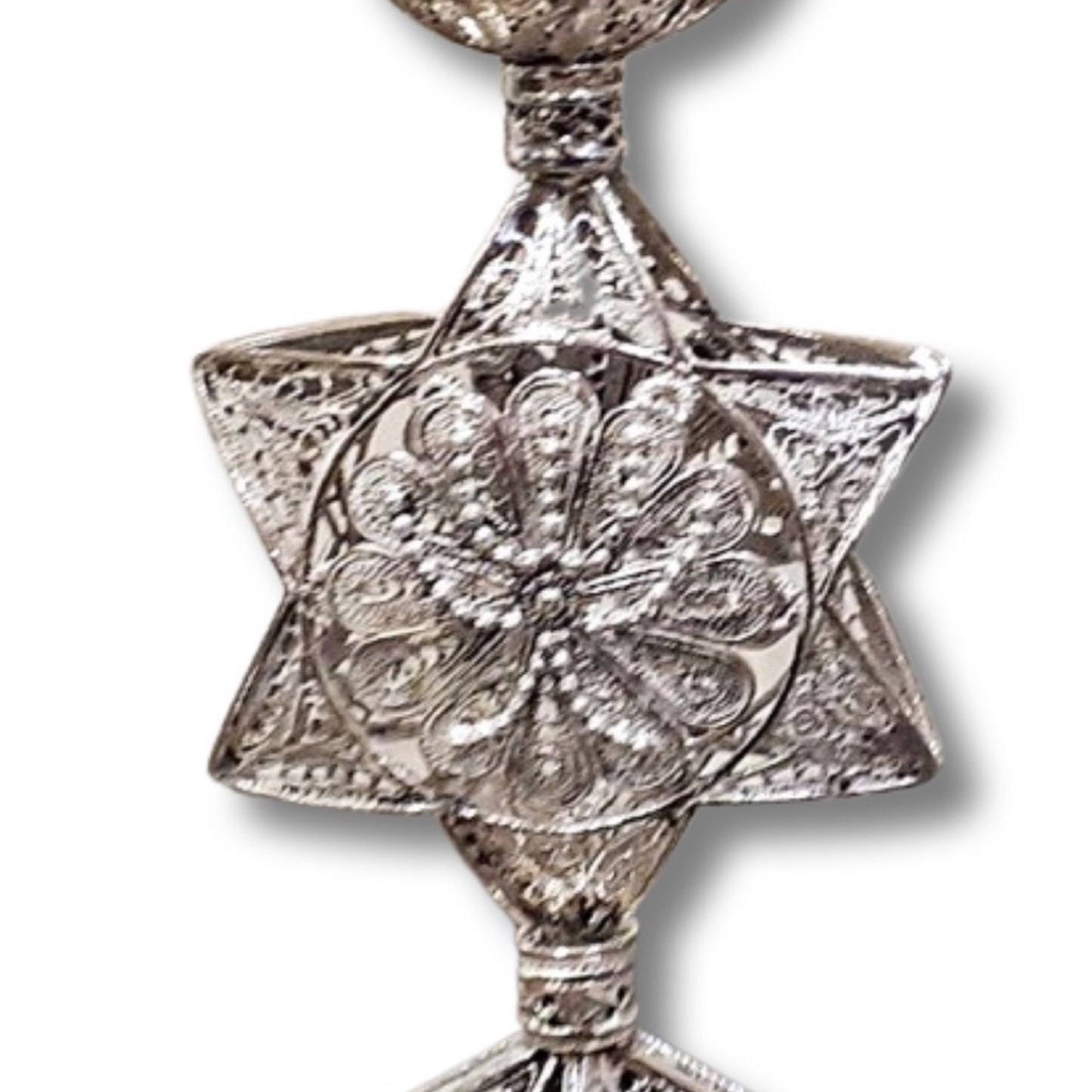 Sterling Silver Star Of David Candle Holders