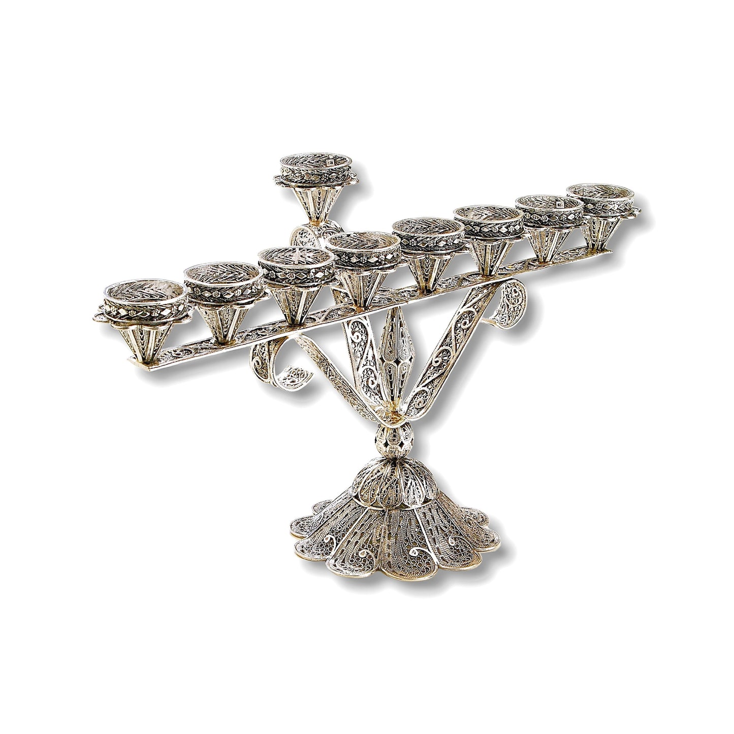 Sterling Silver Hanukkah Menorah