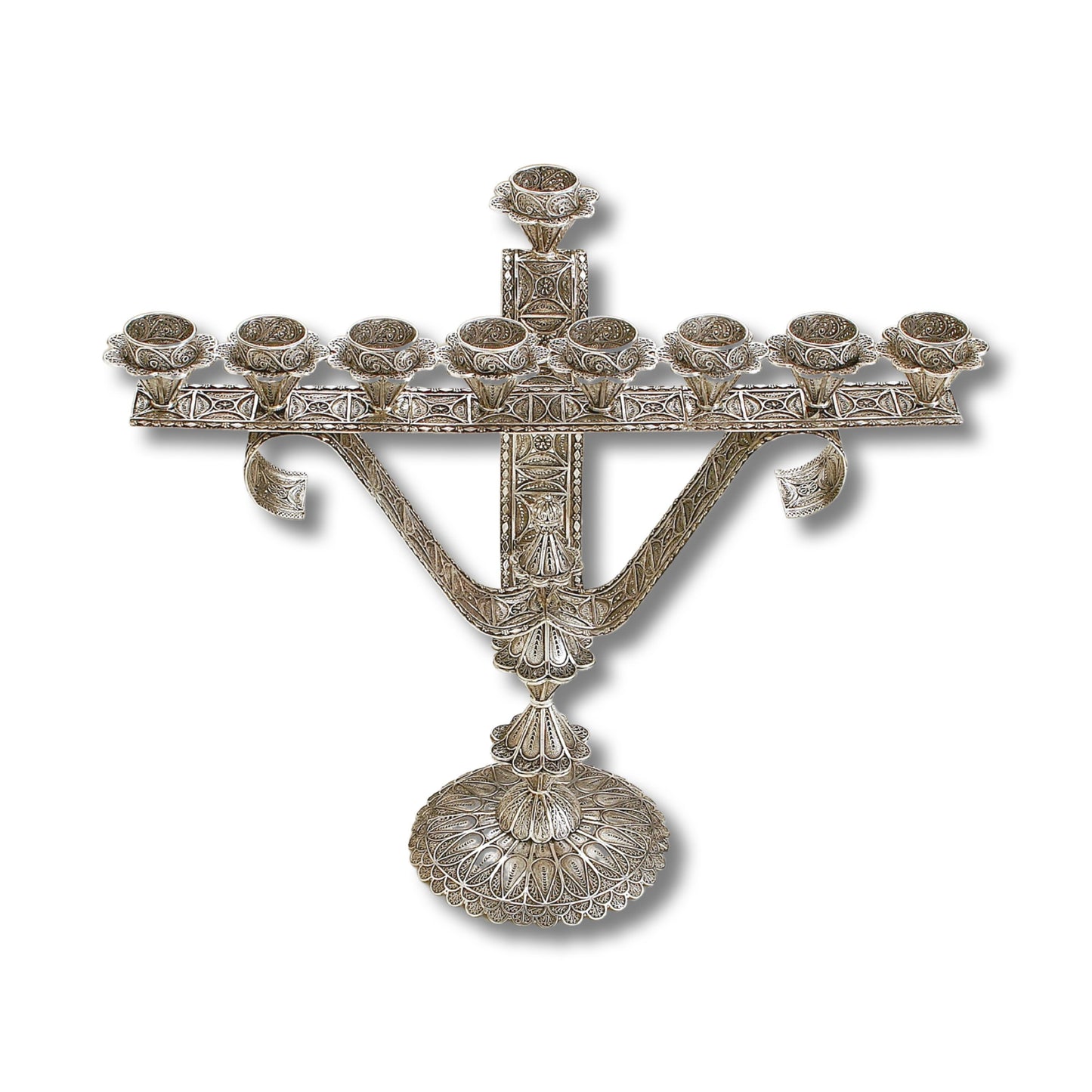 Sterling Silver Hanukkah Menorah