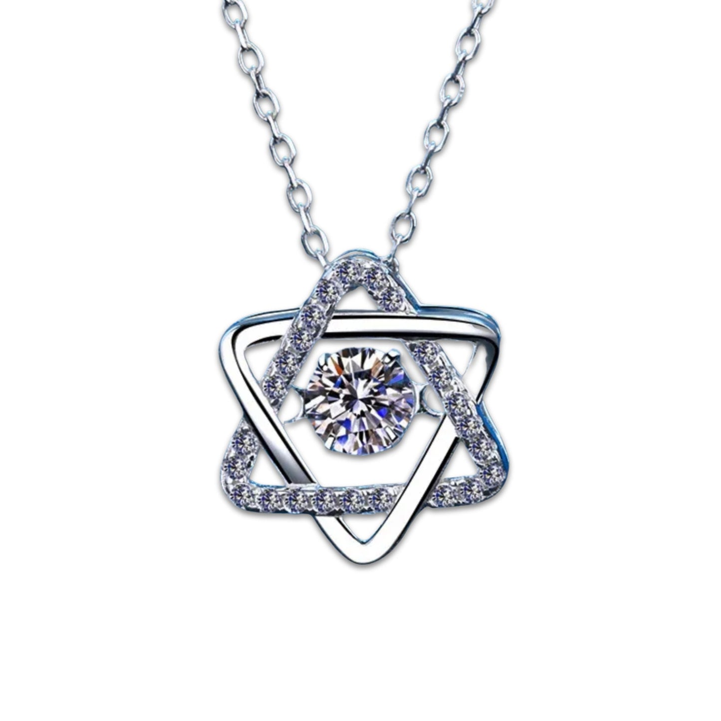 Sterling Silver Star Of David Necklace