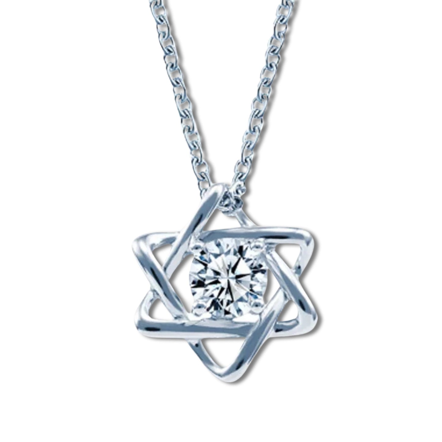 Sterling Silver Star Of David Necklace