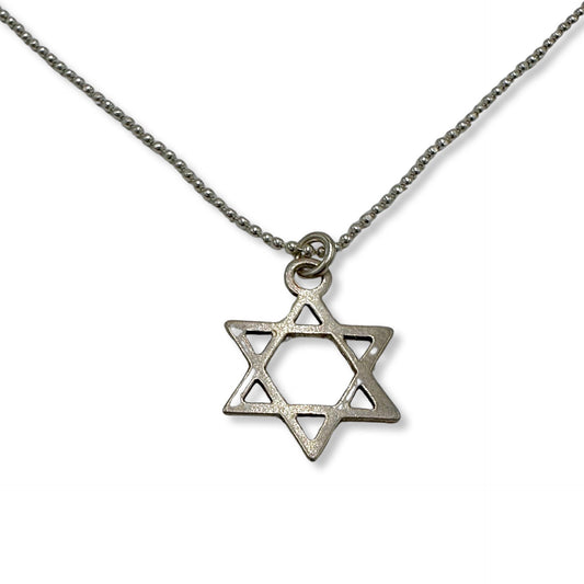 Sterling Silver Star Of David Necklace