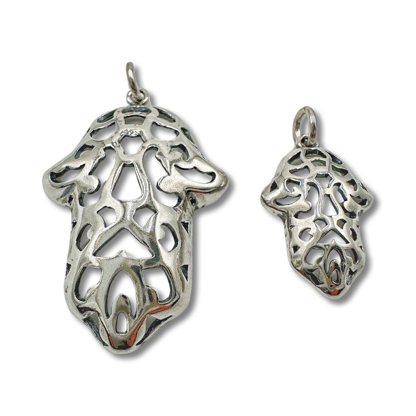 Big Sterling Silver Hamsa Necklace/Pendant