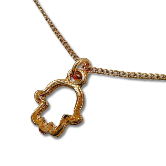 Gold Filled Hamsa Necklace/Pendant