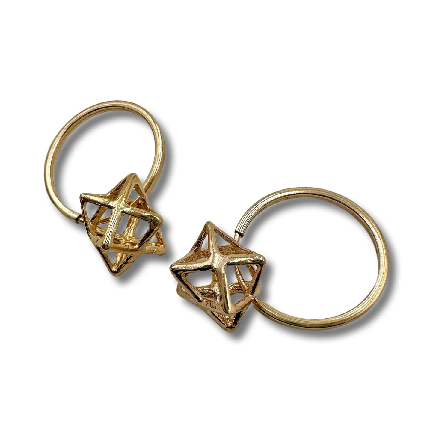 Merkava Star of David Earrings Gold Filled/Sterling silver